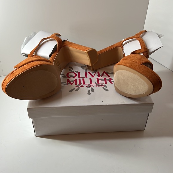New in the Box Olivia Miller Seduce Heels Cognac size 10 - Picture 4 of 7